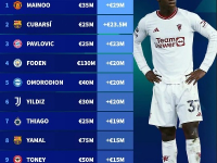 德国转会市场网2024年末中超球员身价大盘点，风云变幻，谁主沉浮？